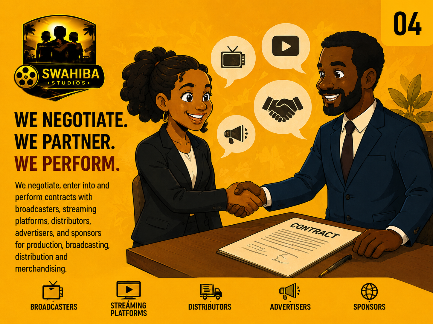 Swahiba Studios negotiate partner and perform collaborations